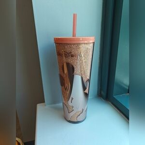 Glittery Disney World Tumbler with Straw